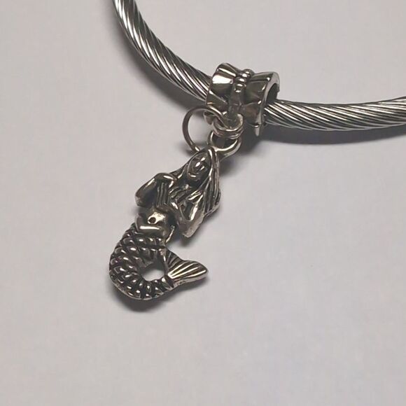 Silver Mermaid Charm for Pandora Style‎ Bracelet - Picture 3 of 4